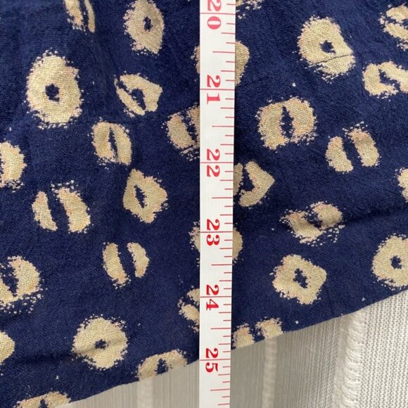 Free People Navy Blue and Cream Babydoll Top Dress With Tie Straps Size M - Picture 7 of 14